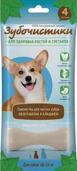 Деревенские лакомства Зубочистики кальциевые д/собак средних пород 70г