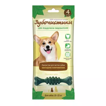 Деревенские лакомства Зубочистики мятные д/собак средних пород 70г