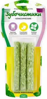 Деревенские лакомства Зубочистики Роллы жевательные 3шт