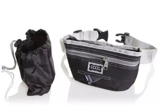 DOOG Сумка на пояс "Medium", серо - розовая, 20х12см (Австралия)