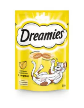 DREAMIES Лакомые подушечки с сыром д/кошек 140г