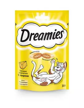 DREAMIES Лакомые подушечки с сыром д/кошек 60г