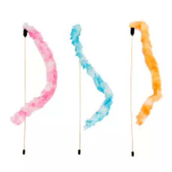 DUVO+ Игрушка для кошек дразнилка "Пушистый хвостик", розовый, 47см (Бельгия)