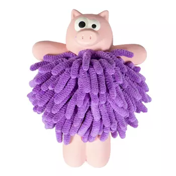 DUVO+ Игрушка для собак латексная "Хрюша", фиолетовая, 9.5x11.5x15см (Бельгия)