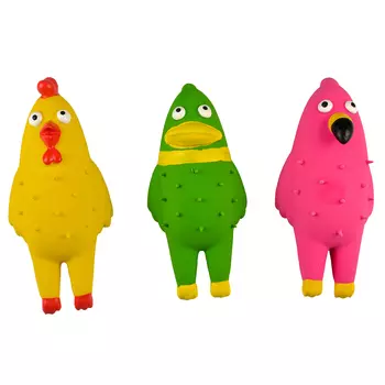 DUVO+ Игрушка для собак латексная "Птица", коричневая, 9x11x10см (Бельгия)