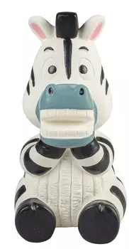 DUVO+ Игрушка для собак латексная "Зебра", чёрно-белая, 7.5x8x15см (Бельгия)