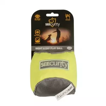 DUVO+ Игрушка для собак мягкая, светоотражающая "Мяч", лайм, 17см (Бельгия)