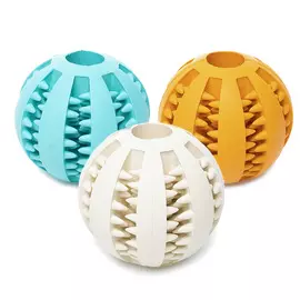 DUVO+ Игрушка для собак резиновая "Мяч зубочистик", белая, 5см (Бельгия)