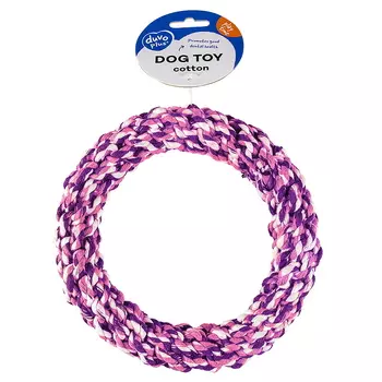 DUVO+ Игрушка для собак веревочная "Кольцо", розовая, 14см (Бельгия)