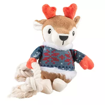 DUVO+ Игрушка для собак веревочная "Олень с канатом", 19x15x24см (Бельгия)