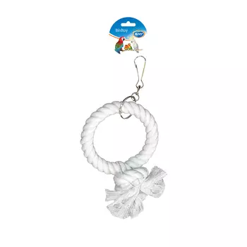 DUVO+ Качели для птиц "Веревочное кольцо", белые, D/17см (Бельгия)