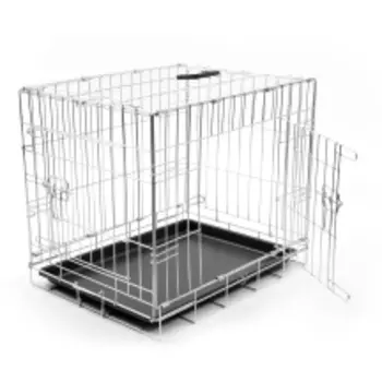 DUVO+ Клетка для собак двухдверная "Pet Kennel Top Line LARGE", серебристая, 92х57х64см (Бельгия)