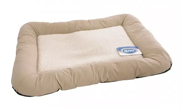 DUVO+ Лежак для животных "Овчинка", бежевый, 102х65х8см (Бельгия)!