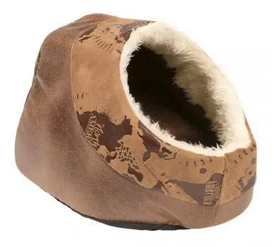 DUVO+ Лежак - домик для кошек "Cuddy Cave Explorer", коричневый, 45х35х35см (Бельгия)!