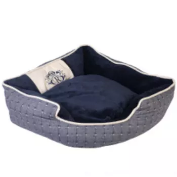 DUVO+ Лежак мягкий угловой "Royal", синий, 50х50х15cм (Бельгия)!