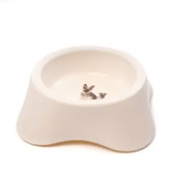 DUVO+ Миска для животных пластиковая, молочная, 18х5см/300мл (Бельгия)