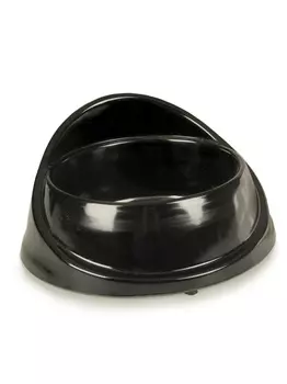 DUVO+ Миска для животных с высокой задней стенкой "Глосси", чёрная, 13см/450мл (Бельгия)