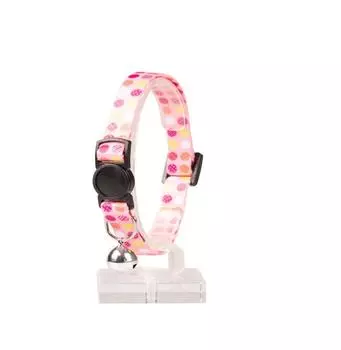 DUVO+ Ошейник для кошек нейлоновый "Канди", розовый, 20-30см/10мм (Бельгия)