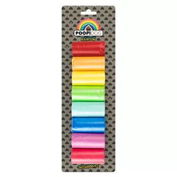 DUVO+ Пакеты для уборки за собакой "Радуга", разноцветные, 32х19см, 8х15шт (Бельгия)