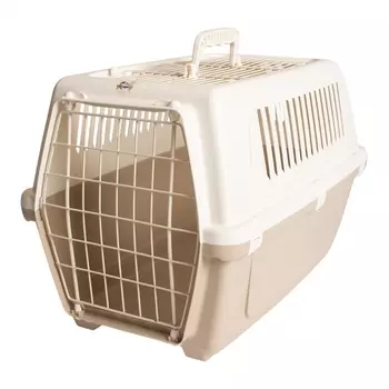 DUVO+ Переноска для животных пластиковая "Родстер", бежевая, 54х36х36 см (Бельгия)