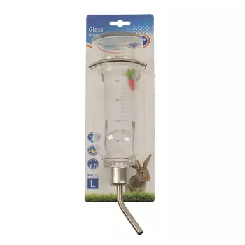 DUVO+ Поилка для грызунов стеклянная с морковкой, 769мл (Бельгия)