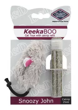 EBI Игрушка для кошек мягкая с кошачьей мятой "Snoozy John", серая, 8см (Нидерланды)