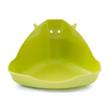 EBI Лоток для грызунов пластиковый угловой, зелёный, 15см (Нидерланды)