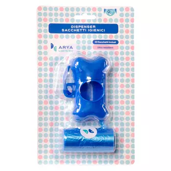 ELITEPAD Контейнер для гигиенических пакетов "Косточка", пластик, мятный+1х20 пакетов