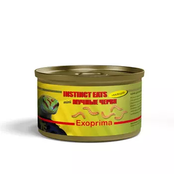 EXOPRIMA Instinct Eats Корм для рептилий консервированный "Мучные черви мини", З5гр