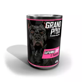 GRAND PRIX Корм влаж.баранина с тыквой в соусе д/собак конс.400г
