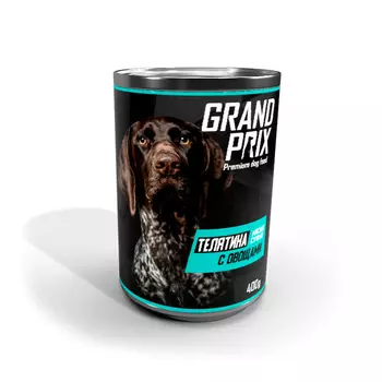 GRAND PRIX Корм влаж.телятина с овощами суфле д/собак конс.400г