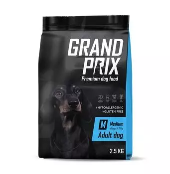 GRAND PRIX Medium Adult Корм сух.курица д/взрослых собак средних пород 2,5кг