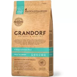 GRANDORF Adult All Breeds Корм сух.четыре вида мяса с бурым рисом д/собак всех пород 3кг
