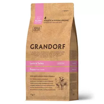 GRANDORF All Breeds Puppy Lamb/Turkey Корм сух.ягненок,индейка д/щенков всех пород 3кг