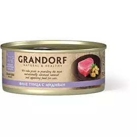 GRANDORF Филе тунца с мидиями д/кошек 70г, консервы