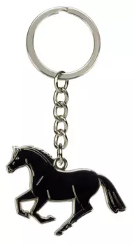 HappyROSS Брелок металлический "Галоп", чёрный, 45х37мм (Германия)