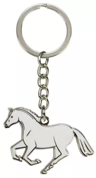 HappyROSS Брелок металлический "Галоп", серебро, 46х36мм (Германия)