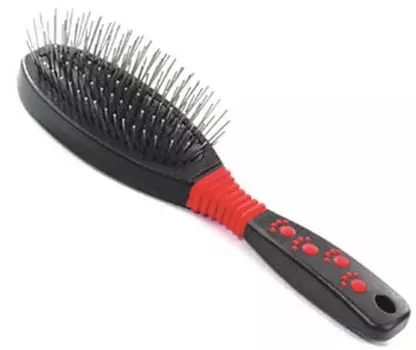 HELLO PET Щетка массажная средняя мет.зуб 3310M