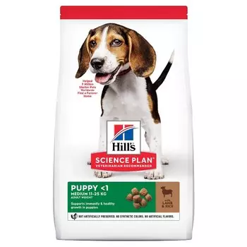 HILLS Science Plan Puppy Medium Lamb/Rise Корм сух.ягненок/рис д/щенков сред.пород 2,5кг