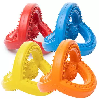 DUVO+ Игрушка для собак резиновая "Tugger", желтый, 14см (Бельгия)