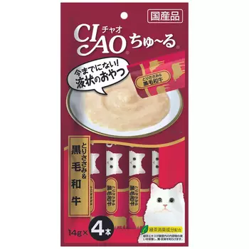 INABA Ciao Churu Лакомство куриное филе и телятина д/кошек 56г