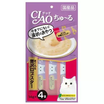 INABA Ciao Churu Лакомство тунец магуро и лобстер д/кошек 56г