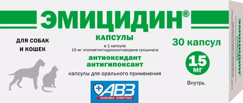 ЭМИЦИДИН 15мг 30капс/уп