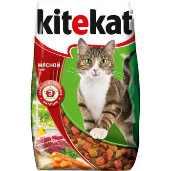 KITEKAT Мясной пир корм сух.д/кошек 15кг
