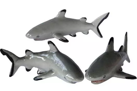 KLIMA Акула с черными отметками, серая, 10см (Франция)