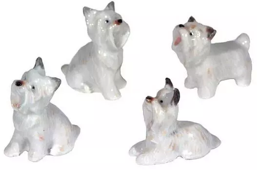 KLIMA Собака "Шотландский скотч-терьер", белый, 3см (Франция)