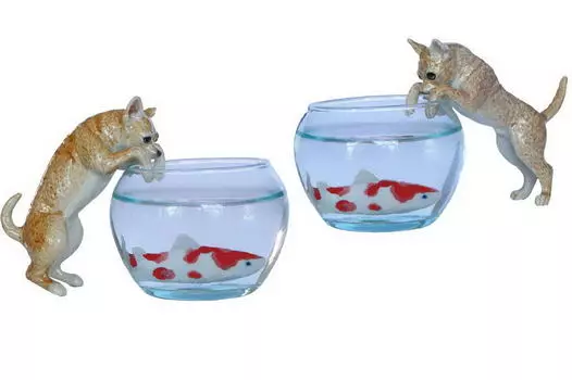 KLIMA Собака "Чихуахуа с аквариумом", КОМПЛЕКТ, 7см (Франция)