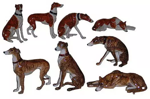 KLIMA Собака "Грейхаунд К846", коричневая, 6см (Франция)