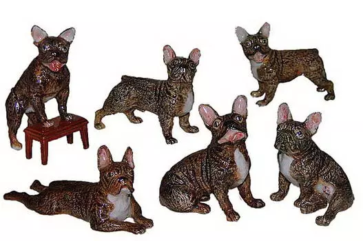 KLIMA Комплект Фигурка Коричневые французские бульдоги