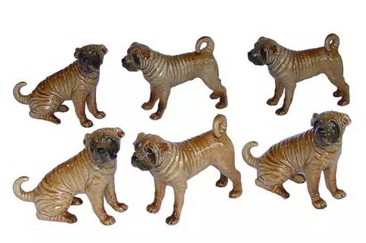 KLIMA Собака "Шарпей", рыжий, 5см (Франция)